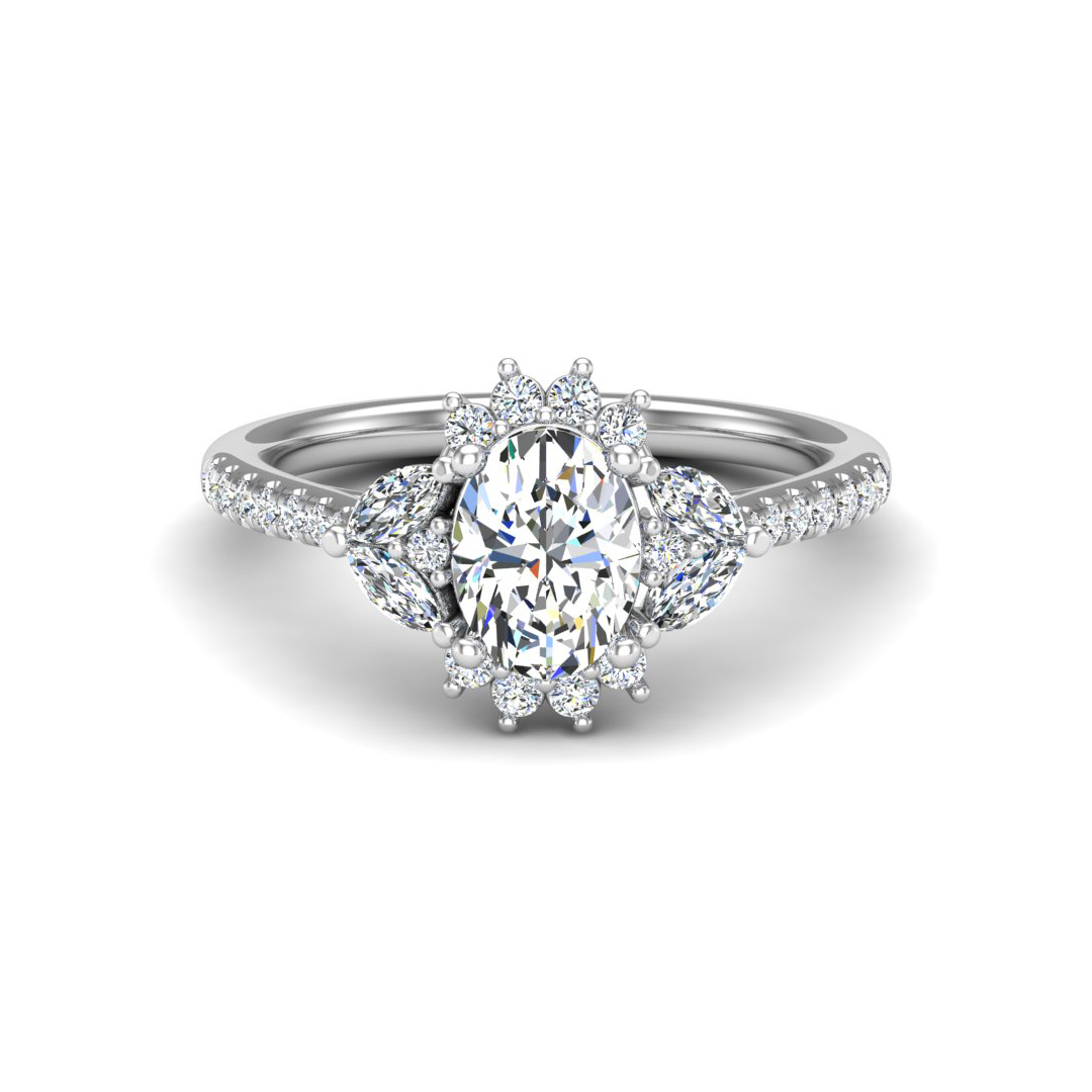 Celeste Halo Engagement Ring